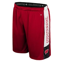 Men's Colosseum Red Wisconsin Badgers Quantum Shorts