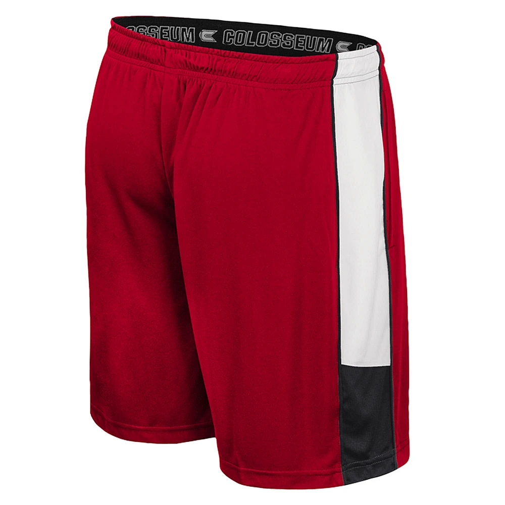 Men's Colosseum Red Wisconsin Badgers Quantum Shorts