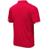 Men's Colosseum Red Wisconsin Badgers Santry Lightweight Polo