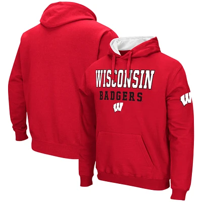 Men's Colosseum Wisconsin Badgers Sunrise Pullover Hoodie