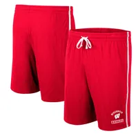 Men's Colosseum Red Wisconsin Badgers Thunder Slub Shorts