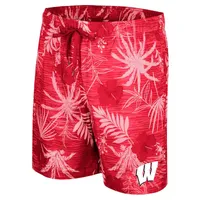 Men's Colosseum Red Wisconsin Badgers What Else is New Swim Shorts