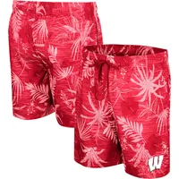 Men's Colosseum Red Wisconsin Badgers What Else is New Swim Shorts