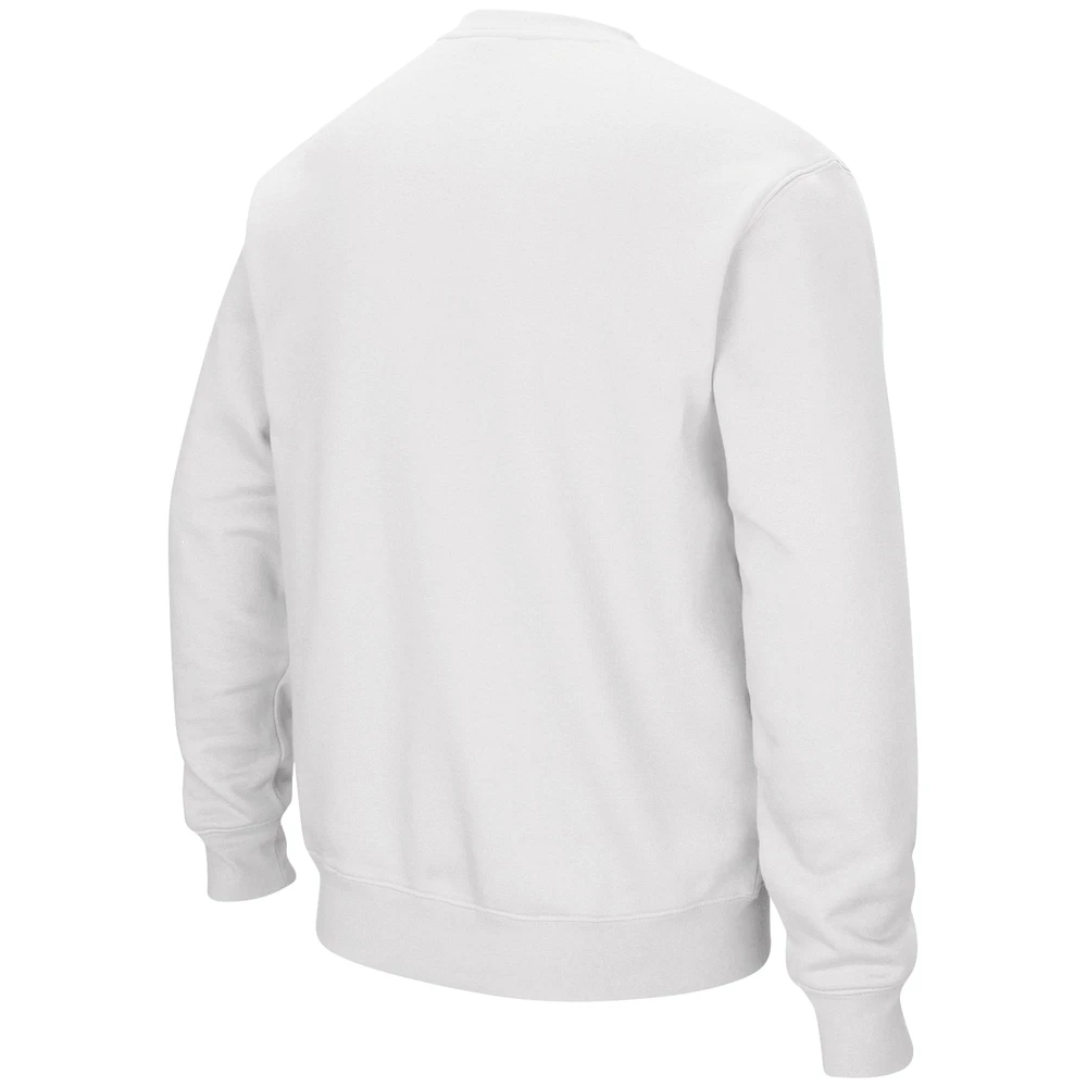 Colosseum White Wisconsin Badgers Arch & Logo Crew Neck Sweat-shirt pour homme