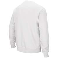 Colosseum White Wisconsin Badgers Arch & Logo Crew Neck Sweat-shirt pour homme