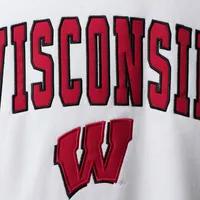Colosseum White Wisconsin Badgers Arch & Logo Crew Neck Sweat-shirt pour homme