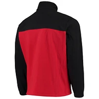 Veste à glissière intégrale Columbia Wisconsin Badgers Flanker III Fleece Team pour homme, noir/rouge