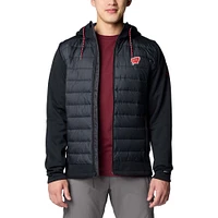 Men's Columbia  Black Wisconsin Badgers Out-Shield Hybrid Full-Zip Hoodie Jacket