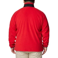 Veste polaire à glissière complète Columbia Red Wisconsin Badgers Flanker IV pour homme