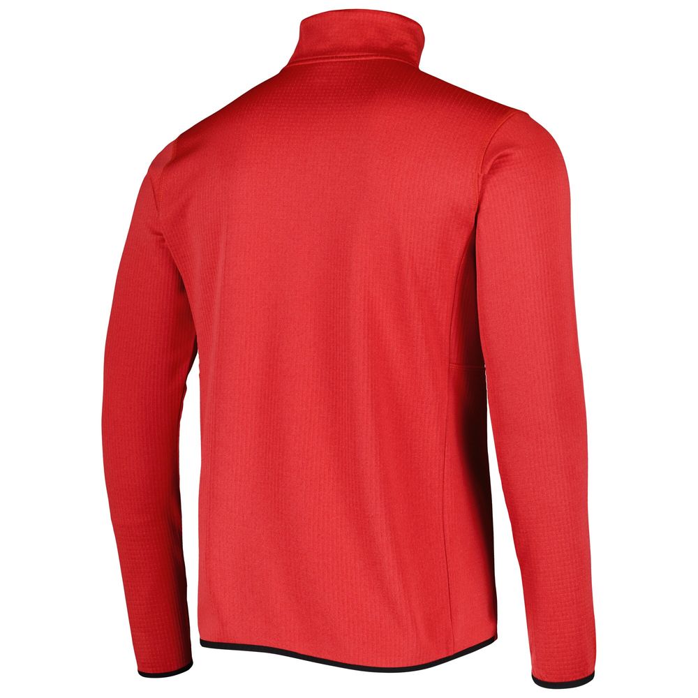 Men's Columbia Red Wisconsin Badgers Park View Omni-Wick Half-Zip Top