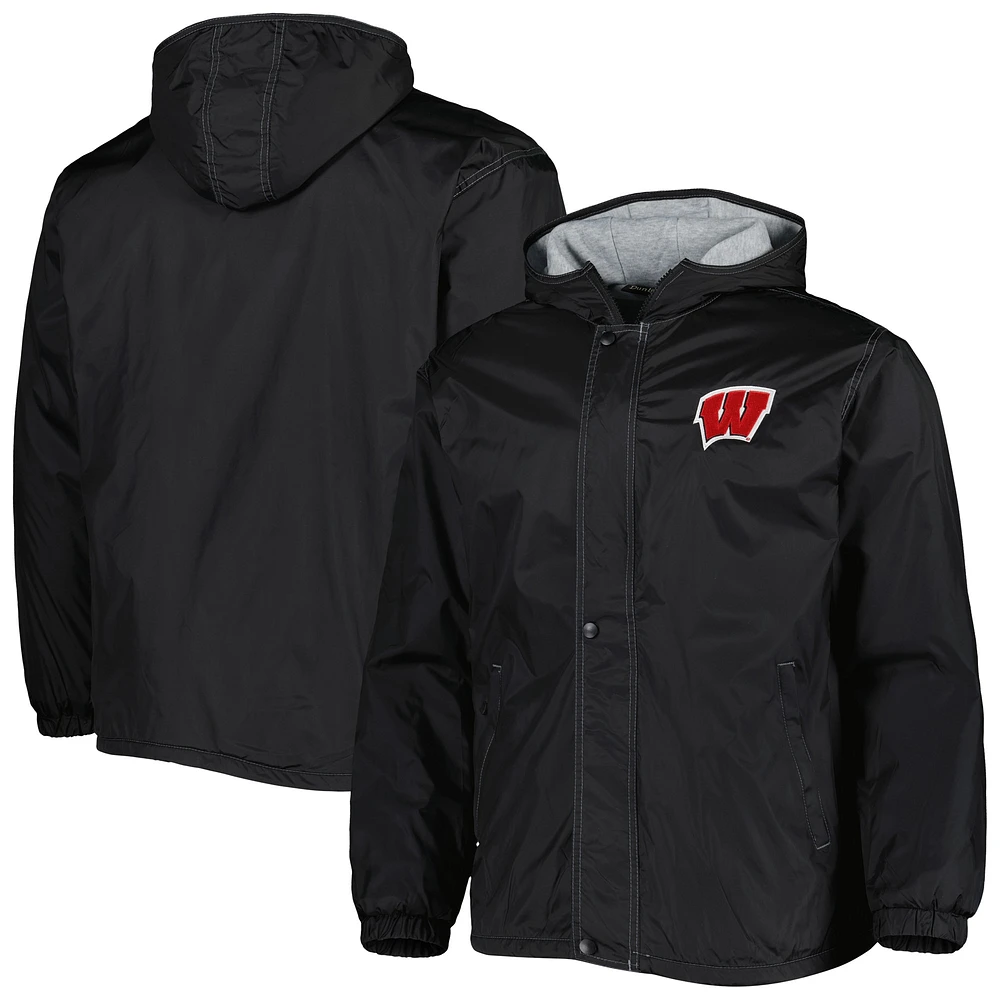 Veste à capuche Dunbrooke Wisconsin Badgers Legacy entièrement zippée pour homme