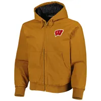 Sweat à capuche entièrement zippé Dunbrooke Wisconsin Badgers Dakota pour homme