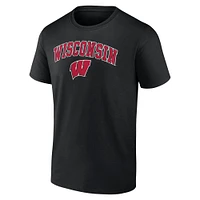 Men's Fanatics Black Wisconsin Badgers Campus T-Shirt