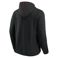 Men's Fanatics Black Wisconsin Badgers Toppler Fleece Pullover Hoodie