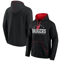 Men's Fanatics Black Wisconsin Badgers Toppler Fleece Pullover Hoodie