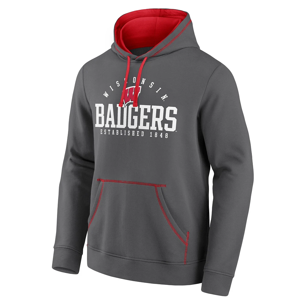 Men's Fanatics Wisconsin Badgers Toppler Fleece Pullover Hoodie