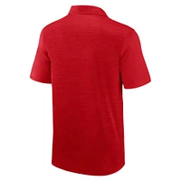 Men's Fanatics Heather Red Wisconsin Badgers Classic Homefield Polo