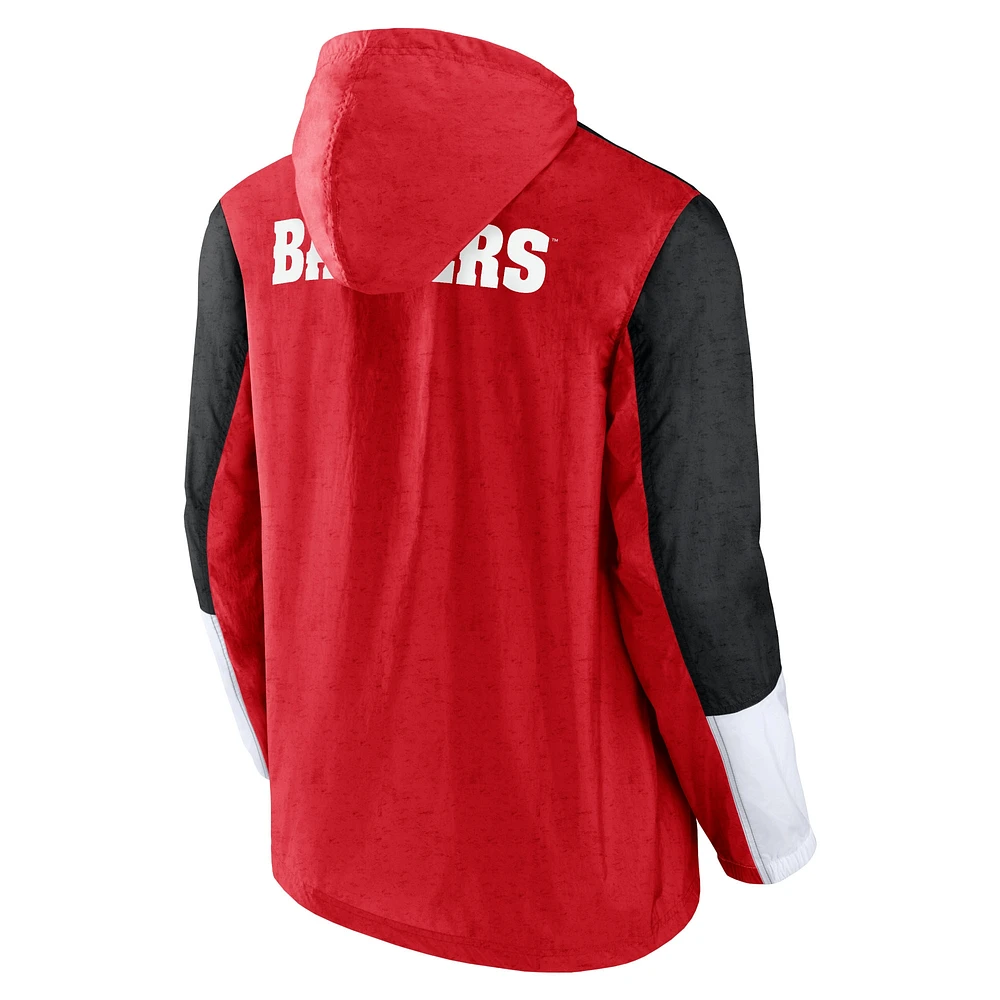 Veste entièrement zippée Fanatics pour hommes rouge/noir Wisconsin Badgers Game Day Ready