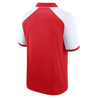 Men's Fanatics  Red Wisconsin Badgers Agility Raglan Polo