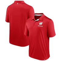 Men's Fanatics Red Wisconsin Badgers Fundamental Defender Polo