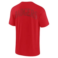 T-shirt emblématique rouge des Wisconsin Badgers Fanatics pour hommes