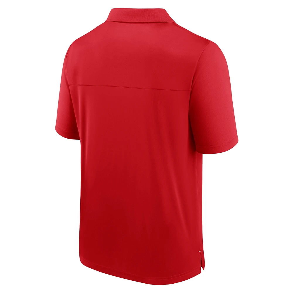 Men's Fanatics  Red Wisconsin Badgers Polo