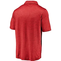 Men's Fanatics Red Wisconsin Badgers Primary Logo Striated Polo