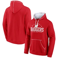 Sweat à capuche en polaire Toppler pour hommes Fanatics Red Wisconsin Badgers