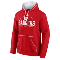 Sweat à capuche en polaire Toppler pour hommes Fanatics Red Wisconsin Badgers