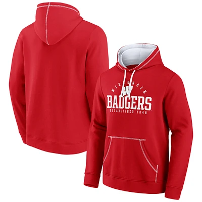 Sweat à capuche en polaire Toppler pour hommes Fanatics Red Wisconsin Badgers