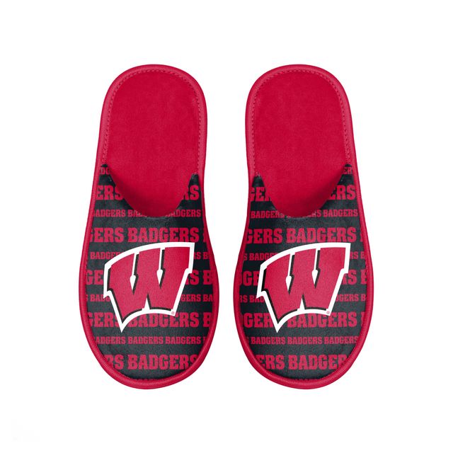 FOCO Wisconsin Badgers Scuff Logo Slide Chaussons pour hommes