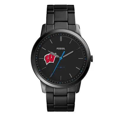 Wisconsin Badgers Fossil The Minimalist Slim Stainless Steel Watch
