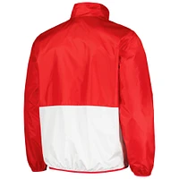 Haut à demi-zip G-III Sports by Carl Banks pour hommes, rouge, Wisconsin Badgers Cornerman