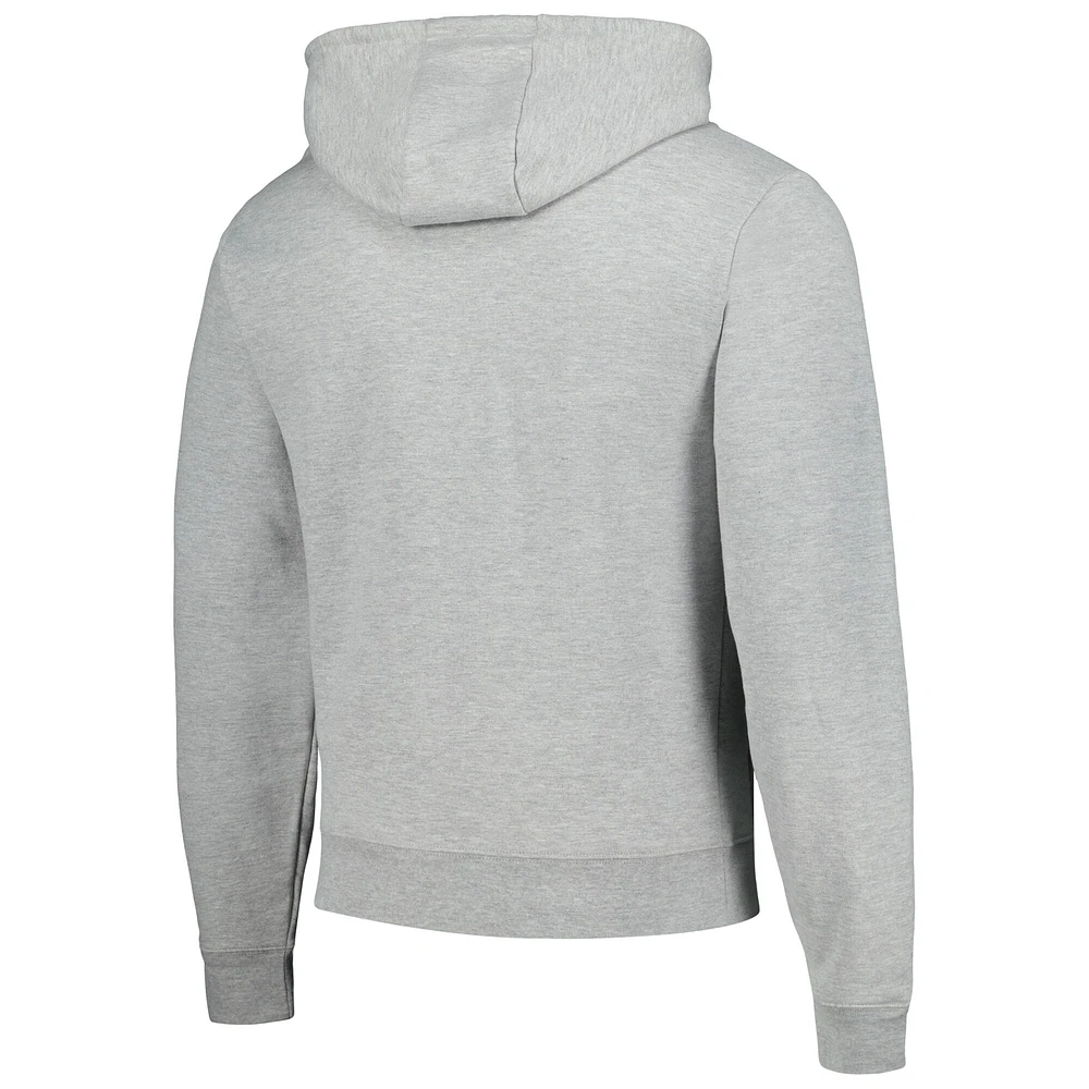 Sweat à capuche essentiel pour hommes League Collegiate Wear Heather Grey Wisconsin Badgers Stadium