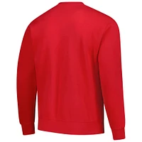Men's Mitchell & Ness  Red Wisconsin Badgers Elite Script Pullover Sweatshirt