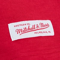 T-shirt rouge à manches longues raglan flammé légendaire des Badgers du Wisconsin Mitchell & Ness pour hommes