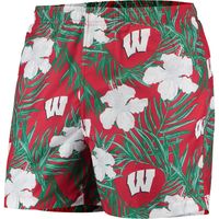 Men's Red Wisconsin Badgers Swimming Trunks