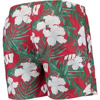 Men's Red Wisconsin Badgers Swimming Trunks