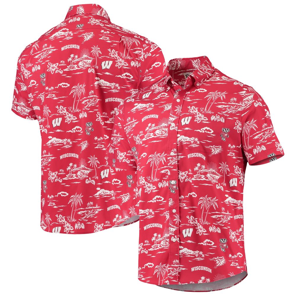 Men's Reyn Spooner Red Wisconsin Badgers Classic Button-Down Shirt