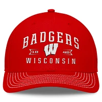 Casquette réglable Top of the World pour hommes, Wisconsin Badgers Carson Trucker, rouge