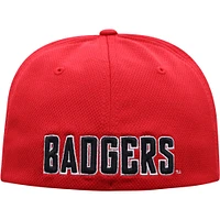 Men's Top of the World Red Wisconsin Badgers Reflex Logo Flex Hat