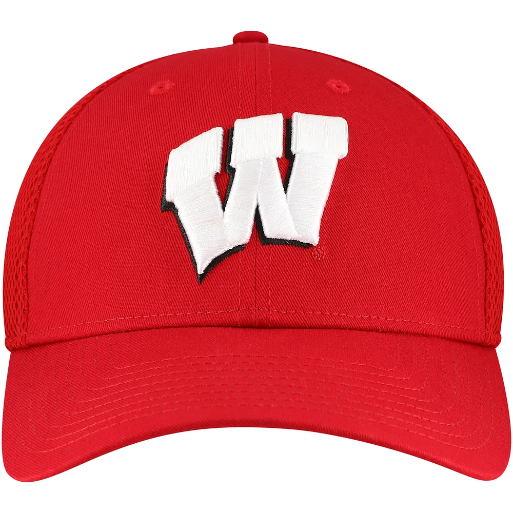 Men's Top of the World Red Wisconsin Badgers Spacer Flex Hat