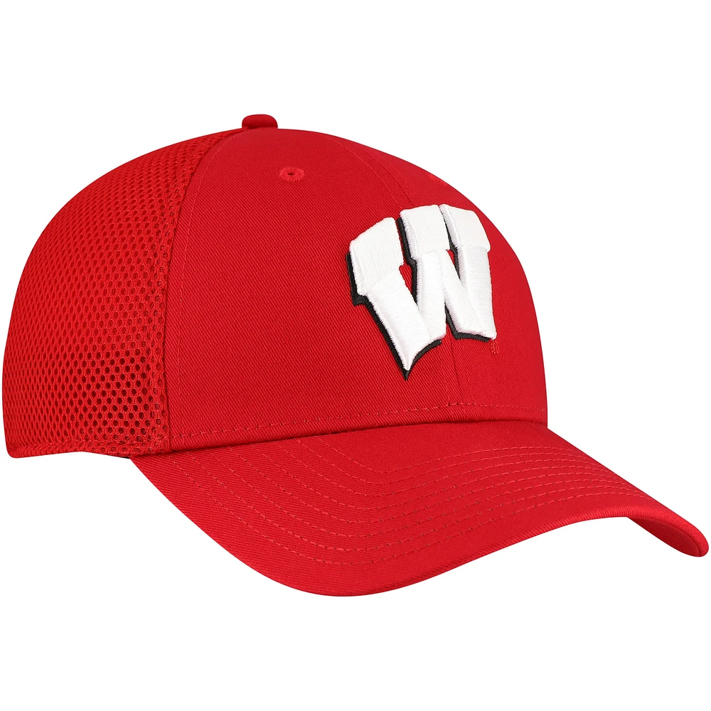 Men's Top of the World Red Wisconsin Badgers Spacer Flex Hat