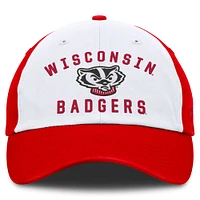 Men's Top of the World White/Red Wisconsin Badgers Weston Adjustable Hat