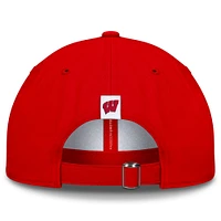 Men's Top of the World White/Red Wisconsin Badgers Weston Adjustable Hat