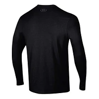 Men's Under Armour Black Wisconsin Badgers Football Icon Performance Long Sleeve T-Shirt