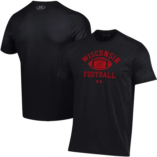 Lids Wisconsin Badgers Under Armour Football Practice T-Shirt - Black