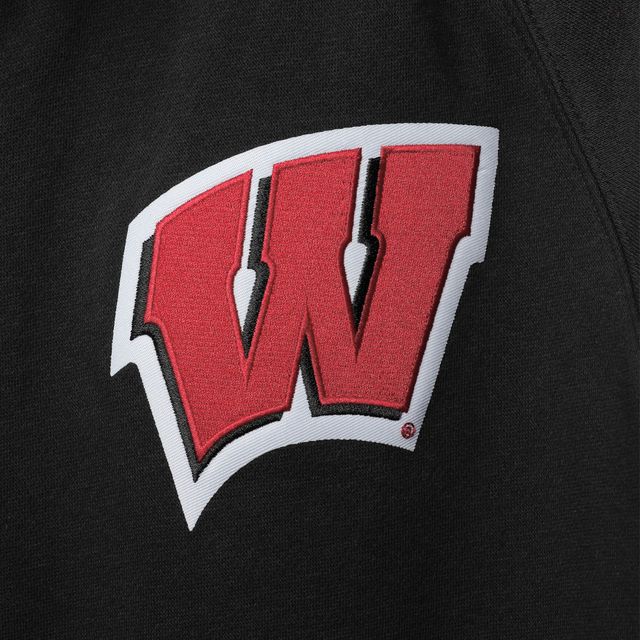 Veste noire à fermeture éclair intégrale Raglan Game Day Triad des Wisconsin Badgers d'Under Armour pour hommes