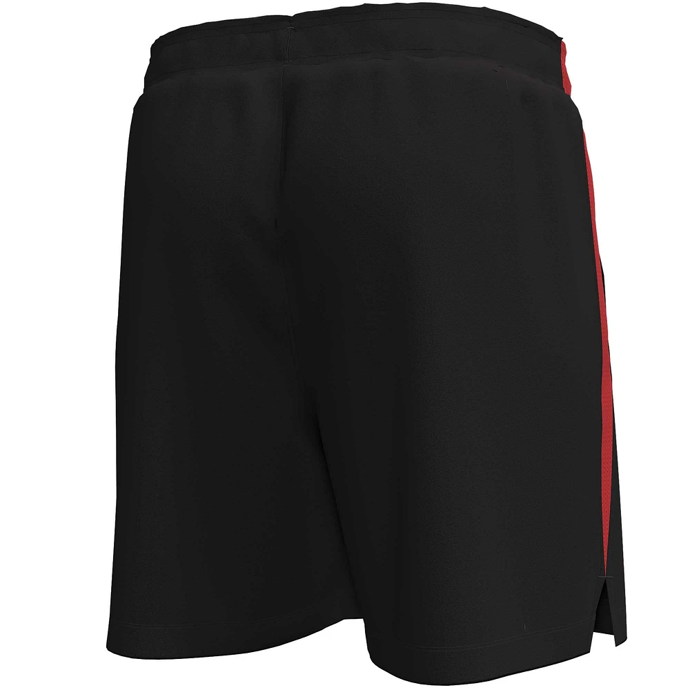 Short de performance Tech Vent noir Wisconsin Badgers d'Under Armour pour homme