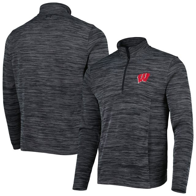 Under Armour Wisconsin Badgers Tempo Fleece Quarter-Zip Jacket pour homme Noir